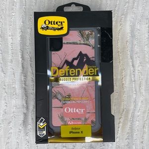 OtterBox Defender iPhone X Case Pink Camo Realtree